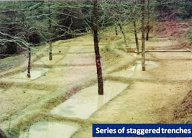 Series Of Staggered Trenches