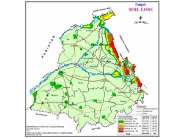 Soil Erosion Map, Chandigarh Centre