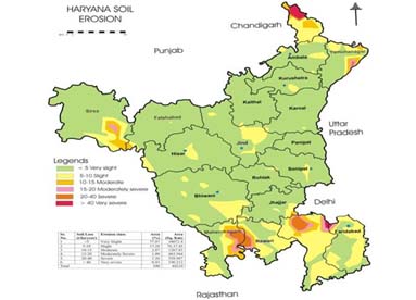 Soil Erosion Map, Chandigarh Centre