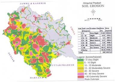 Soil Erosion Map, Chandigarh Centre