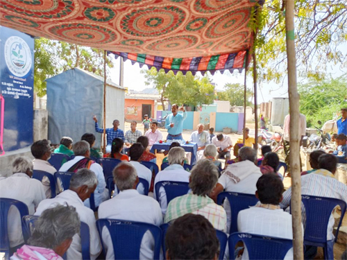 Inauguration of Clean Drinking Water Plant and Kisan Ghosthi organized under TSP programme at Hanumapura village on January 27  2021 by ICAR IISWC  RC  Ballari