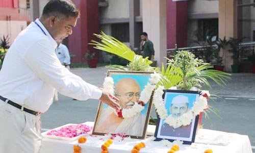 Lal Bhadur Shastri and Mahatma Gandhi with Swachhta Pakhwara Swachhta hi Sewa on October 02, 2023